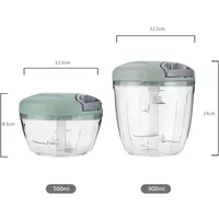500/900ML Manual Meat Mincer Garlic Chopper Vegetable Onion Cutter Hand Crank Food Crusher Kitchen Tool