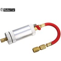 XiaoyunyOil & injecteur de colorant R134A R12 R22 2OZ pompe à tournant manuel Injection d'huile adaptateur A/C de voiture