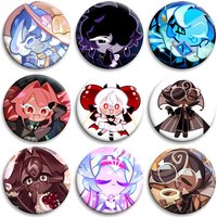 Cookie Run Game Badge Fairy Espresso Frost Queen Character Brooches Snap-on Design Pin Daily Fashion Decoration Gifts for Friend
