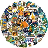 10/25/50pcs Graffiti Wild Camping Stickers Outdoor Decals for Waterproof DIY Phone Laptop Guitar Suitcase Helmet Water Bottle
