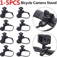 MTB Bike Camera Stand Universal Road Bicycle Round/Flat Handlebar Camera Mount Holder Anti-Slip For-Gopro Insta 360 Accessories