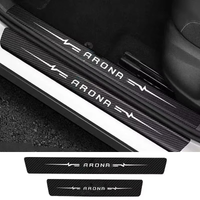 Carbon Fiber For Seat Arona Car Threshold Stickers Trunk Bumper Film Door Sill Anti Scratch Protective Decals Accessories
