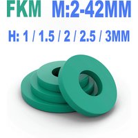 Flat gasket H1.5-H3mm ID2-ID42 FKM Rings Sealing fluororubber seals waterproof Elastic FPM gasket in stock wholesale washer