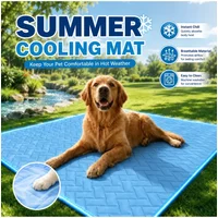 Instant Cool Breathable Dog Cooling Mat, Washable Portable Summer Pet Ice Pad Sleeping Blanket for Small Large Dogs Cats Bed