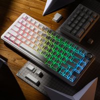 132Keys Shadow Fold Dye Sub PBT Keycaps Cherry Profile Side Printed Shine through for MX Switches Gaming Keyboard