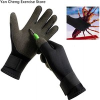 3mm Kevlar Diving Gloves Cut Resistant Keep Warm Black Gloves for Spearfishing Snorkel Swimming Undrwater Work Dive Accessories