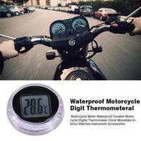 Mini Temperature Meter Waterproof Digital Measuring Tool Adhesive Outdoor Temperature Meter for Car Motorcycle Bathroom Bedroom