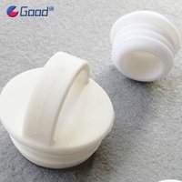 White Silicone Mop Bucket Drain Stopper with Handle Round Drainage Outlet Hole Plug for Mop Bucket