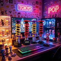 DIY Shock Absorption Design 3D Printed Multi-Functional Rechargeable Desk Lamp / Atmosphere Lamp / Racing Style Decoration Item