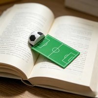 3D Printing Soccer Bookmark Plastic Non-magnetic Football Bookmark Fun Sports Fan Gift Football Field Bookmarks Book Lover Gift