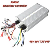 48V 60V 72V 84V 3000W Intelligent Brushless Controller Double Row 18MOS Transistor BLDC Motor Speed Controller for Motorcycle
