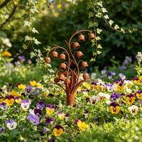 1Pc Wrought Iron Garden Decoration Stake, Lily-Of-The-Valley Shape Garden Decoration Stake, Outdoor Decoration, Garden Decoration, Suitable for Garden Stakes, to Be Inserted into Flower Beds, Lawns,
