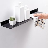 Badezimmerzubehör Küchenwandregal Schwarz 30–60 cm Badezimmerregale Lagerregal
