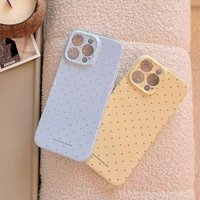Korean Cute Polka Dot Glossy Film Hard PC Phone Case for Google Pixel 7 7a 8 8a 9 9a Pro XL 5G