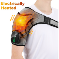 Electric Shouldert Heating Pad 3-Speed Vibration Muscle Relax Belt Thermal Massager Shoulder Neck Health Care Support Brace