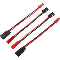 2Pairs 10CM JST Plug to JR Connector Male Female Cable Servo Adapter Wire for RC Plane Helicopter Car