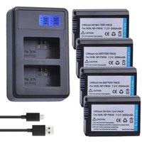 High Quality NP FW50 Battery + LCD Dual Charger 7.2V 2000mAh + LP E6 Battery For Sony A6000 A5000 A7II Canon 5D Mark IV R5