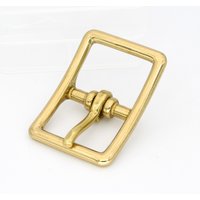 Brass Belt Buckle Center Bar Single Pin Buckle for Leathercraft Bag Strap Horse Halter Harness Adjustment Parts Accessories