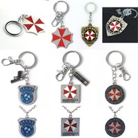 Residents Evils Keychain New Men Cartoon Car Key Ring Boys School Bags Pendant Decoration Children Classic Toys Best Friend Gift