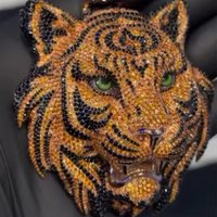 Hip Hop Cuban Chain with Tiger Head Pendant for Men, Ideal Valentine's Day Gift, Suitable for Ramadan, St. Patrick's Day