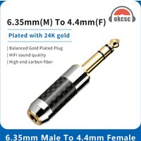 OKCSC TX64 4.4mm Female to 6.35mm Male Audio Adapter for Headphones/Guitar/Microphone/Headphone Amplifier/Speaker Connector