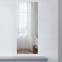 10 Self Adhesive Mirror Stickers Premium PVC Wall Mirror Decals Large Full Body Reflection Effect Easy Install Remove Wall Art