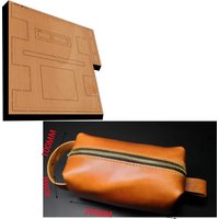 Handmade, Cowhide Cosmetic Bag Cutting Template, Leather Cutting Die, Storage Bag, With Zipper Sewing Thread,DIY Gifts,Punch