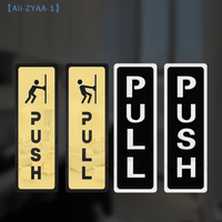 【ZYAA-1】2 Pcs/set Push & Pull Window Door Sticker Acrylic Sliding Door Logo Sticker Shop Hotel Business Cafe Sign