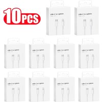 10 PCS 20W PD Fast Charger Cable for iPhone 11 12 13 mini 14 Pro XS Max XR X 8 Plus SE Rapid Charging 1m 2m Data Cable With Box
