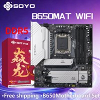 SOYO B650M ATX AMD Motherboard Ryzen AM5 DDR5 PCIE-16X5.0 SATA3.0 M.2 ARGB WIFI6 HDMI DP Type-C AUD10 PC Gamer Computer USB3.2