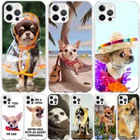 Chihuahua Puppy Teacup Dogs Case Phone Cover for Apple iphone 16 15 14 13 12 Mini 11 Pro Max 16E X XS XR 7 Plus 8 + SE 2020 Tren