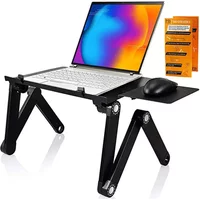 Aluminum Alloy Laptop Table Folding Notebook Desktop Stand With Cooling Fan Bed Laptop Tray Desk Study Desk Bed Office Bookshelf