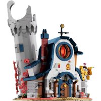 MOC Owl Magic House Street View Scene Forest Hut Building Blocks Owl Shack Architecture Cartoon Model Kit Witchcraft Toys Gift
