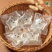 Clear Transparent Smile Star Squishy Soft TPR Squeeze Toy Stress Relief Fidget Toy Cartoon Star Sensory Decompression Kids Gift