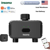 Insoma Automatic Water Timer with Gateway Dual Hose Garden Irrigation Watering System Remote Sprinkler Programmer support Alexa