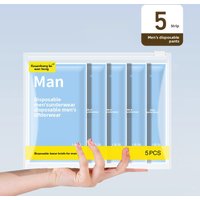 Mens Travel Underwear 5Pcs Disposable Cotton Seamless Briefs