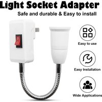 E27 Lamp Base Flexible Bend Mobile Test Light Socket Light Adapter Plug Switch EU US UK Plug Lamp Holder For LED Table Lamp Led