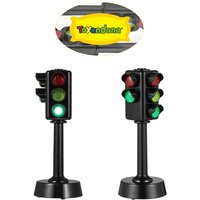 2PCS/Set Traffic Lights Toys Classic Parking Lot Scene Plastic Models Toy Mini Kids Early Educational Learning Puzzle Gifts