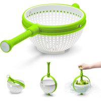 3 Quart Large Capacity Salad Spinner 2 in 1 Salad Spinner Colander Strainer Collapsible Vegetable Washing Filter JT248