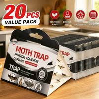 1-20pcs Sticky Pheromone Moth Traps Killer for Home Kitchen Pantry Food Flycatcher Plate Restaurant Insect Pest Control Sticker