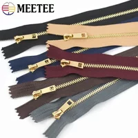 Meetee 2-10Pcs 3# Metal Zipper 15/20/25/30cm Close-End Ziper Clothing Pocket Decoration Zippers Closure Zip Sewing Repair Kit