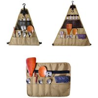 New Outdoor Tableware Storage Bag, Portable Camping Picnic Cooking Utensils Barbecue Hanging Bag Triangle Storage Bag 1 PC