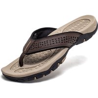 Hobibear Men's Sandals Slippers 2024 New Cross-Border Casual Beach Shoes Summer Open-Toe Footie Thong Slippers Lightweight EV...