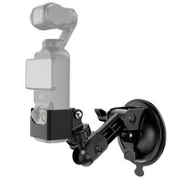 K&F CONCEPT Suction Cup Mount for DJI Osmo Pocket 3 Car Windshield Window Dash Mount Holder for GoPro Hero 13/12/11/10/9 Black