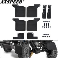 AXSPEED Rubber Mud Flaps Front Rear Fenders with Mounting Base for 1/10 RC Crawler Car TRX4 Trx-4 Upgrade Parts