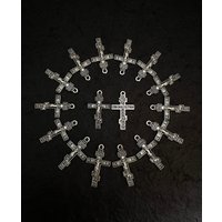 10Pcs Orthodox Crucifix Jesus Christ on Cross Pendant Antique ICXC Cross Pendant for Necklace DIY Jewelry Accessories