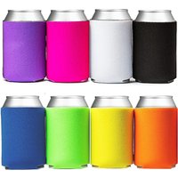 6 PCS Blank Beer Can Cooler Ordinary Bulk Personalized Sublimation Sleeve for Wedding Party Printable Multi-color Combination
