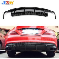 Carbon Fiber Car Rear Bumper Lip Diffuser Spoiler for Mercedes Benz W117 CLA250 260 CLA45 AMG Sport 2013-2018 ABS FRP Black Kits