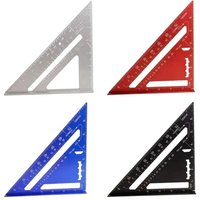 Inch Metric Angle Ruler Triangle Ruler Woodworking Tools 7 Inch Triangle Ruler Tool Aluminium Alloy Carpenter Measurement Tools