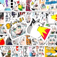 40pcs Cartoon Hololive Shirakami Fubuki Stickers DIY Diary Laptop Phone Luggage Skateboard Graffiti Decals Sticker Gift Toy